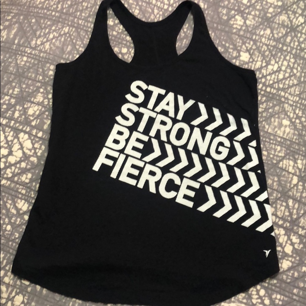 Black racer back tank